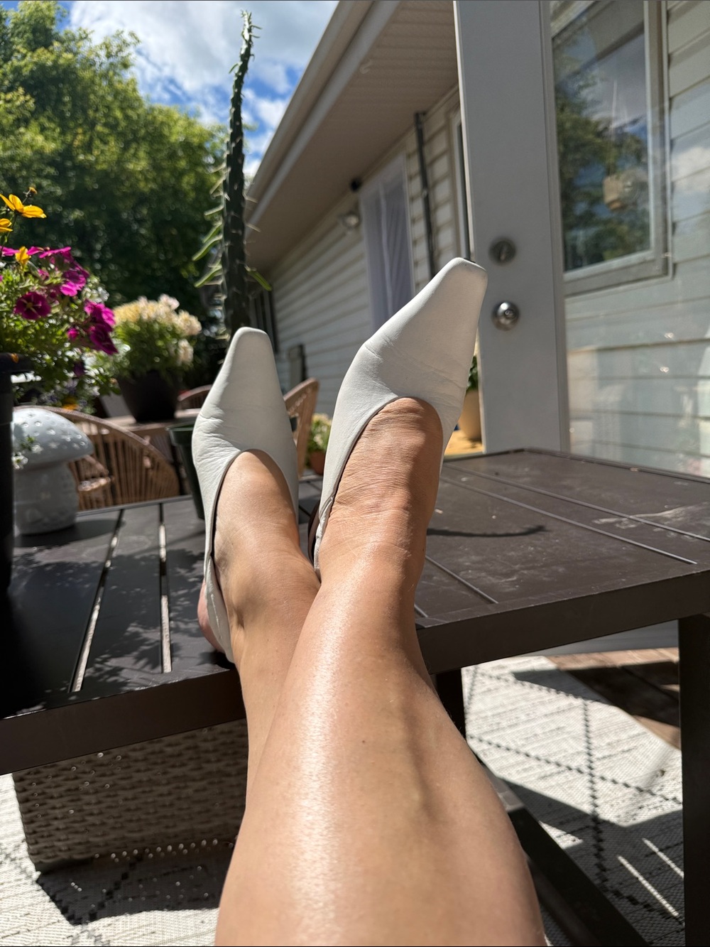 L'Intervalle White Leather Pointed Slingback wooden round heap size 36 (6)) - Picture 16 of 17